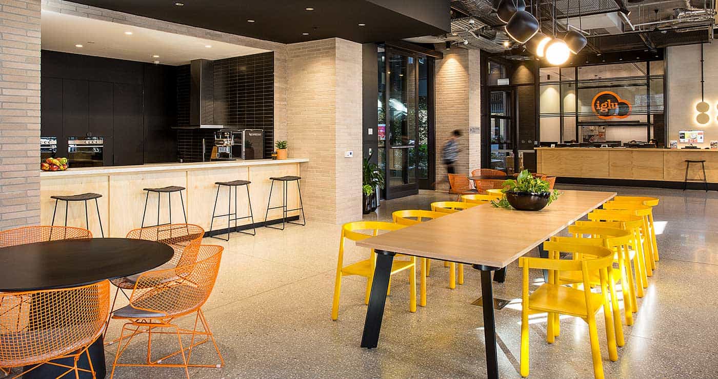 Breakfast area at Iglu Melbourne City